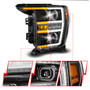 Anzo 111594-L - USA Black Housing Full LED Projector Sequential Switchback Headlight