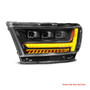 Anzo 111621-L - USA Black Housing Full LED Trio Projector Switchback Bar Headlight