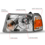 Anzo 111484 - 2001-2011 Ford Ranger Crystal Headlight Chrome w/Corner Lights (OE Replacement)