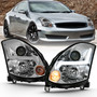 Anzo 121558 - 2003-2007 Infiniti G35 Projector Headlight Plank Style Chrome (HID Compatible, No HID Kit )