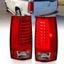 Anzo 311323 - 2007-2014 Chevy Tahoe LED Taillight Plank Style Chrome With Red/Clear Lens