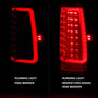 Anzo 311323 - 2007-2014 Chevy Tahoe LED Taillight Plank Style Chrome With Red/Clear Lens