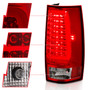 Anzo 311323 - 2007-2014 Chevy Tahoe LED Taillight Plank Style Chrome With Red/Clear Lens