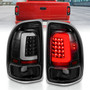 Anzo 311347 - 1997-2004 Dodge Dakota LED Taillights Black Housing Clear Lens Pair