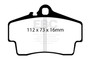 EBC DP81208RP1 - Racing 97-02 Porsche 911 (996) RP-1 Race Rear Brake Pads