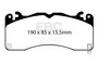 EBC DP83040RP1 - Racing 2015+ Ford Mustang (6th Gen) RP-1 Race Front Brake Pads