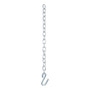 CURT 80300 - 27" Safety Chain with 1 S-Hook (7,000 lbs, Clear Zinc)