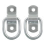 CURT 83731 - 1" x 1-1/4" Surface-Mounted Tie-Down D-Rings (1,200 lbs, Clear Zinc, 2-Pack)