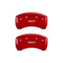 MGP 10010RMGPRD - Rear set 2 Caliper Covers Engraved Rear  Red finish silver ch