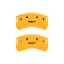 MGP 10010RMGPYL - Rear set 2 Caliper Covers Engraved Rear  Yellow finish black ch