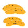 MGP 10041SMGPYL - 4 Caliper Covers Engraved Front & Rear  Yellow Finish Black Char 2008 Ford Explorer