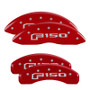 MGP 10219SF16RD - 4 Caliper Covers Engraved Front & Rear 2015 Ford F-150 Red Finish Silver Characters