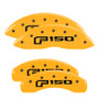 MGP 10219SF16YL - 4 Caliper Covers Engraved Front & Rear Oval Logo/Ford Yellow Finish Black Char 2014 Ford F-150