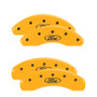 MGP 10227SFRDYL - 4 Caliper Covers Engraved Front & Rear Oval Logo/Ford Yellow Finish Black Char 1998 Ford Ranger