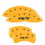 MGP 12005SRT1YL - 4 Caliper Covers Engraved Front & Rear RT1-Truck Yellow Finish Black Char 2007 Dodge Charger