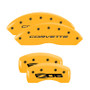 MGP 13007SCZ5YL - 4 Caliper Covers Engraved Front C5/Corvette Engraved Rear C5/Z06 Yellow finish black ch
