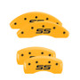 MGP 14217SSS4YL - 4 Caliper Covers Engraved Front & Rear Monte Carlo SS Yellow Finish Black Char 2008 Chevy Impala