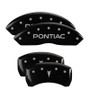 MGP 18030SPONBK - 4 Caliper Covers Engraved Front Pontiac Rear Arrow Blk Finish Silver Char 2006 Pontiac Solstice