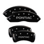 MGP 18030SPOPBK - 4 Caliper Covers Engraved Front & Rear Pontiac Black Finish Silver Char 2007 Pontiac Solstice