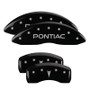 MGP 18031SPONBK - 4 Caliper Covers Engraved Front Pontiac Rear Arrow Black Finish Sil Char 2004 Pontiac Bonneville