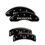MGP 20076SHOHBK - 4 Caliper Covers Engraved Front Honda Engraved Rear H Logo Black finish silver ch