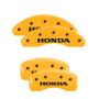 MGP 20194SHONYL - 4 Caliper Covers Engraved Front & Rear Honda Yellow Finish Black Char 2004 Honda S2000