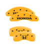 MGP 20197SHOHYL - 4 Caliper Covers Engraved Front Honda Engraved Rear H Logo Yellow finish black ch