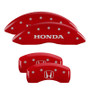 MGP 20213SHOHRD - 4 Caliper Covers Engraved Front Honda Engraved Rear H Logo Red finish silver ch