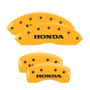 MGP 20216SHONYL - 4 Caliper Covers Engraved Front & Rear Honda Yellow Finish Black Char 2004 Honda Pilot