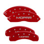 MGP 32021SMOPRD - 4 Caliper Covers Engraved Front & Rear MOPAR Red finish silver ch
