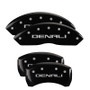 MGP 34212SDNLBK - 4 Caliper Covers Engraved Front & Rear Denali Black Finish Silver Char 2019 GMC Arcadia