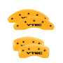 MGP 39004SVTCYL - 4 Caliper Covers Engraved Front & Rear Vtech Yellow Finish Black Char 2005 Acura TSX