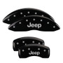 MGP 42003SJEPBK - 4 Caliper Covers Engraved Front & Rear JEEP Black finish silver ch