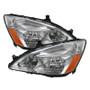 Spyder 5072207 - Xtune Honda Accord 03-07 Amber Crystal Headlights Chrome HD-JH-HA03-AM-C