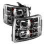 Spyder 9032202 - Xtune Chevy Silverado 1500/2500/3500 07-13 LED Halo Projector Headlights Chrome PRO-JH-CSIL07-CFB-C