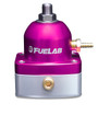 Fuelab 51506-4-L-E - Universal EFI Electronic Fuel Injection Adjustable Fuel Pressure Regulator Large Seat 25-90 psi 2  -6AN Inlets 1  -6AN Return Purple
