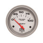 AutoMeter 200759-33 - Marine Silver Ultra-Lite 2-5/8in 100PSI Electric Oil Pressure Gauge