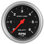 AutoMeter 3996 - Sport-Comp 3-3/8in. 0-6K RPM In-Dash Tachometer Gauge