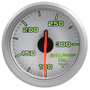 AutoMeter 9140-UL - Airdrive 2-1/6in Oil Temp Gauge 100-300 Degrees F - Silver