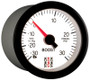 AutoMeter ST3162 - Stack 52mm -30INHG to +30 PSI (Incl T-Fitting) Mechanical Boost Pressure Gauge - White