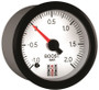 AutoMeter ST3361 - Stack 52mm -1 to +2 Bar (Incl T-Fitting) Pro Stepper Motor Boost Pressure Gauge - White