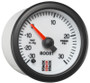 AutoMeter ST3362 - Stack 52mm -30INHG to +30 PSI (Incl T-Fitting) Pro Stepper Motor Boost Press Gauge - White