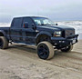 Road Armor 605R4B - 05-07 Ford F-250 Stealth Front Winch Bumper w/Pre-Runner Guard - Tex Blk