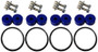 Torque Solution TS-UNI-026BLC - Billet Bumper Quick Release Kit Combo (Blue): Universal