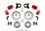 Wilwood 140-14224-DR - Forged Dynalite P/S Rear Kit w/MC4 P-Brake Drill Red Chev 12 Bolt w/Clip Eliminator