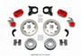Wilwood 140-14259-R - Forged Dynalite P/S Rear Kit w/MC4 P-Brake Red Chev 12 Bolt w/Clip Elimin-Staggered