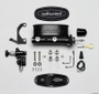 Wilwood 261-13272-BK - HV Tandem M/C Kit w L/H Bracket & Prop Valve - 7/8in Bore Black-W/Push. - Early Mustang