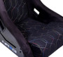 NRG FRP-300-MGEO-BK - FRP Bucket Seat (Black w/ Multi Color Geometric Pattern) - Large