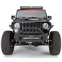 Go Rhino 331101T - 07-20 Jeep Wrangler JL/JLU/JK/JKU/Gladiator JT Rockline Front Stubby Bumper w/ Overrider