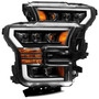 AlphaRex 880152 - 17-20 Ford Raptor NOVA LED Proj Headlights Plank Style Matte Black w/Activ Light/Seq Signal